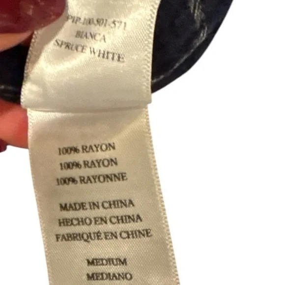 Rails Bianca Tartan Shirt Dress Blue White Plaid Long Sleeve Button Down Sz M - Picture 4 of 10